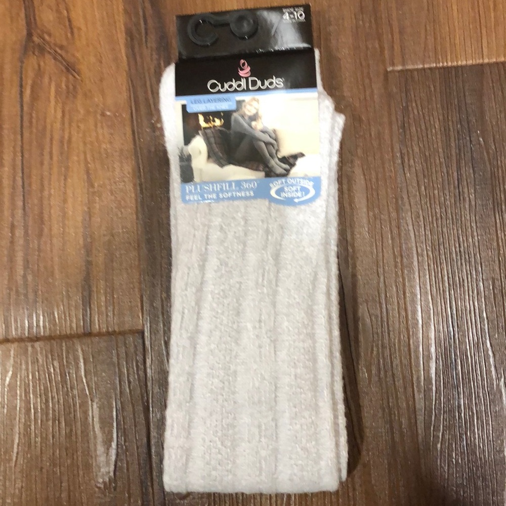 Over-the-knee fuzzy socks.